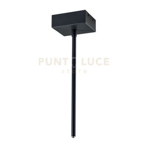 ASTA PER SOSPENSIONE RIGIDA PER BINARIO CON ROSONE NERO H.45,5CM