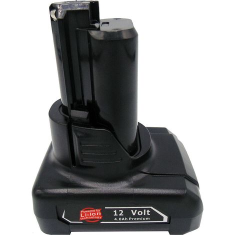 Akkupack GBA für Bosch Akku 12 Volt / 10,8 Volt 4,0 Ah Li-Ion GBA Professional 1600Z0002Y Batterie Ersatz für Bosch GSR GOS GDR 12V 10,8V 2 607 336 027, 2 607 336 333 Ersatzakku