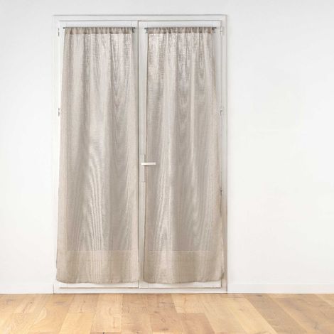 Paire de Panneaux Passe-Tringle 2 x 70 x 200 cm – Effet Lin Haltona Noisette