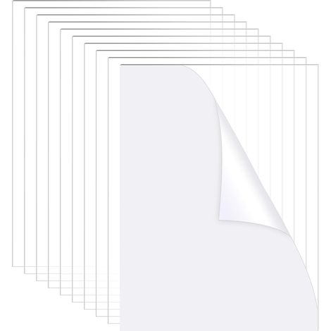 Ensemble de 10 Plaques Acryliques Transparentes 100x150x1 mm - Feuilles de Plastique, Idéales pour Remplacer le Verre de Cadre Photo, Projets DIY, Peinture, Artisanat et Décoration (1/5)