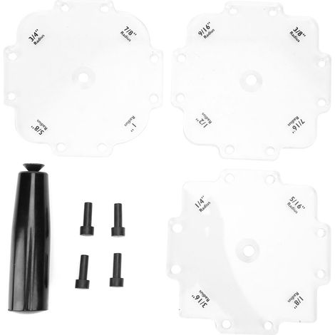 R-Angle Template - Plastic Radius Guide Set - For Woodworking and DIY Edge Profiling - 3 Pieces (1/5)