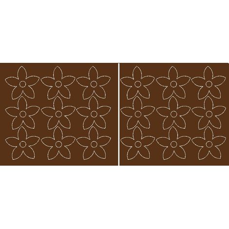 Adesivi murali a forma di fiori per finestre, 18 pezzi, marrone opaco