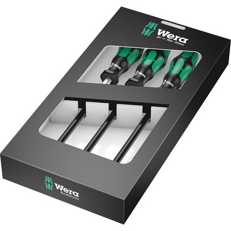 Wera 391/3 juego de destornilladores negro y verde ergonómico (1/2)