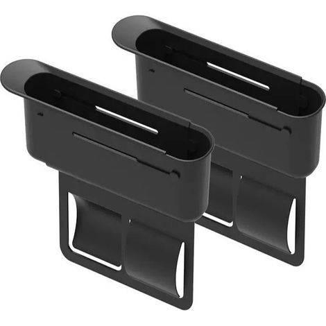 Organisateur pour espace entre siège et console centrale, bac de rangement extensible pour véhicule, rangement fente siège auto pour téléphone et accessoires, lot de 2 (1/5)