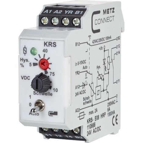 Metz Connect 110666 relais gris pour commande électrique