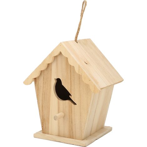 Vogelhaus aus Holz, vogelförmiger Eingang, DIY-Nistkasten für Garten und Hinterhof (1/5)