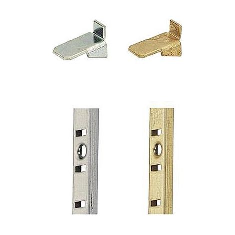 FP – Rail support étagère Vari acier 10 x 5 mm – Longueur 3500 mm – Charge maximale 50 kg/m² – Acier nickelé pour rayonnage professionnel