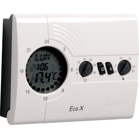 Thermostat d'ambiance pour Chaudière Programmation Hebdomadaire Alimentation par Piles Vemer VN160800 Eco.X-W