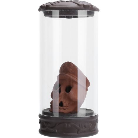 Brûleur d'encens délicat avec lumière LED colorée, objet de décoration artisanal fait main pour la maison ou le bureau, style YogaSkull