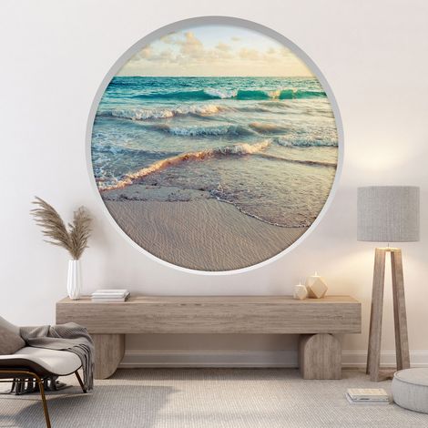 Stickers Trompe l'oeil Arche ronde - Mer - Diamètre 30 cm (1/4)