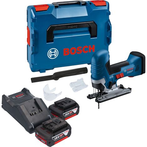 Bosch GST 18V-125 S Professional Scie sauteuse sans fil 18 V 125 mm Brushless + 2x batterie 5,0 Ah + chargeur + L-Boxx