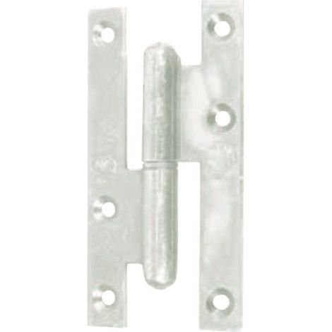 Paumelle gauche Jardinier Massard LOUTRE SEDAN 95x45 mm bouts carrés zinguée