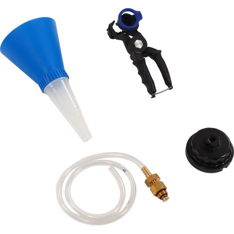 Kit d'outils pour vidange d'huile (4 pièces) : clé à filtre à huile, entonnoir réutilisable et tube de vidange inclus, pour moteurs 2.0 à 5.7L. (1/5)