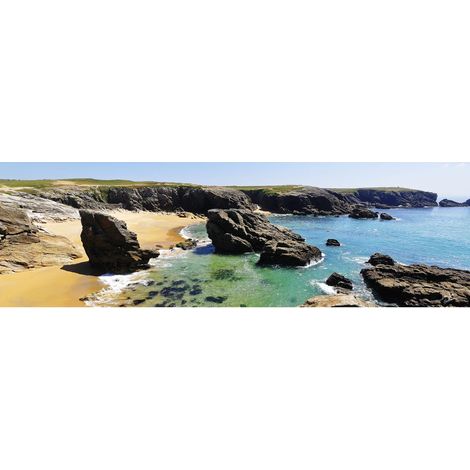 Tableau sur toile port Rhu 30x97 cm - Impression sur Toile Murale Décorative - Image imprimée en HD sur Toile - Toile sur Châssis en Bois FSC - Fabriqué en France (1/4)