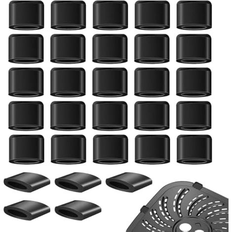 Air Fryer Rubber Bumpers, 30 Pièces Pare-Chocs en Caoutchouc, Air Fryer Replacement Parts, Replacement Rubber Bumpers for Air Fryer Grill Plate, Accessoires pour Friteuse à Air, pour La Friteuse à Air (1/4)