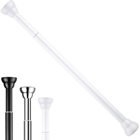Tringle à rideau en acier inoxydable épaisse et rétractable, adaptée à diverses applications telles que la salle de bain, le balcon, les 155 cm