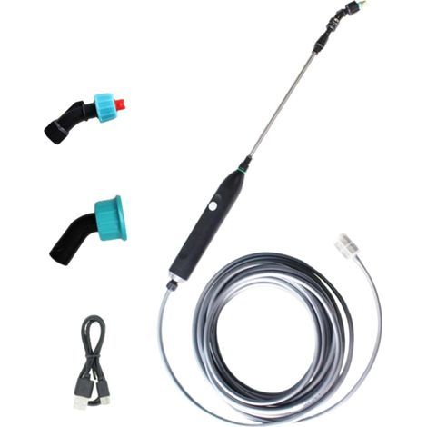 wiederaufladbarer Gartenstab Schlauchsprüher Mehrfachdüsen (1/5)