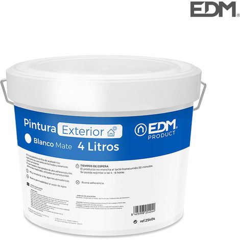 S. of. Kunststofffarbe Innen Matt / Außen Weiß 4l Edm