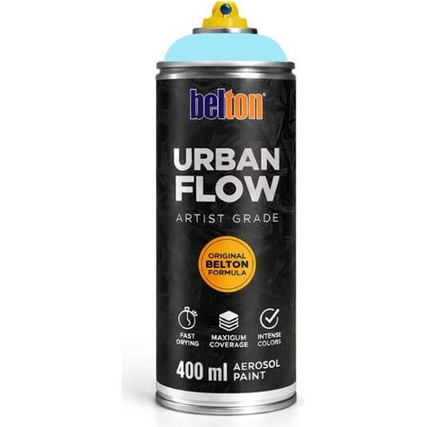 Bombe de peinture - Bleu azur - Belton - Urban Flow - 400ml - Haute couvrance