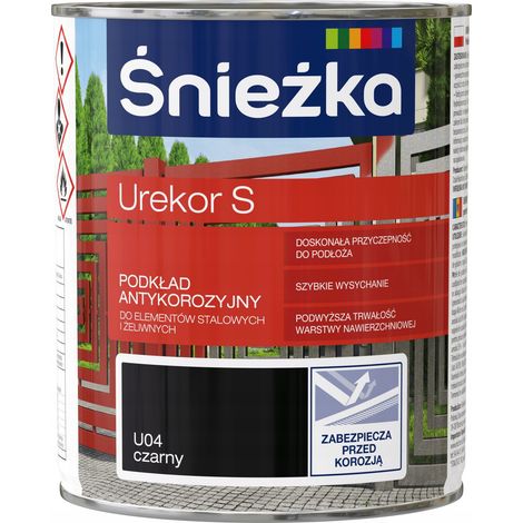 Śnieżka Urekor S imprimación anticorrosión negra 0,8L