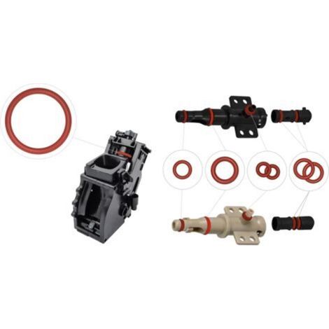 Joint torique Kit d'entretien pour soupape de soutien, groupe de percolation, soupape d'écoulement compatible avec Phillips Saeco Spidem Gaggia (7 joints toriques) (1/5)