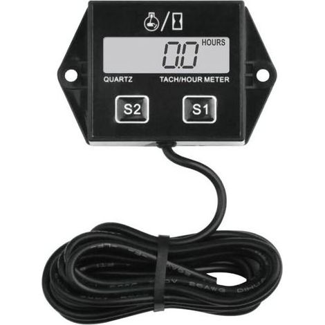Digital Compteur Heure Tachymètre,Batterie Remplaçable RPM Mètre Pour Scooter Pelouse Tracteur Dirt Bike Générateur Tronçonneuse Hors-bord Moteur Motoneige Nettoyeur Haute Pression-ZSB-02 (1/5)