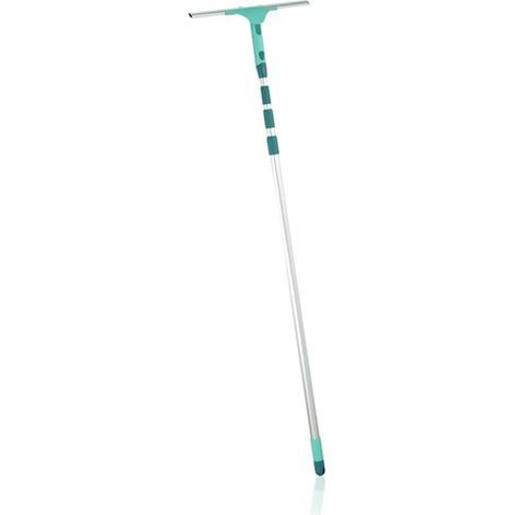 Leifheit Set Tergivetro Window Slider XL Con Manico Telescopico 415 Cm E Panno Microfibra 51426
