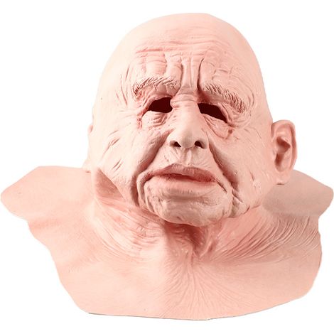 Latex-Gesichtsmaske, Neuheit, alter Mann, Horror-Gesichtsmaske für Maskenball, kahlköpfige alte Männer (1/5)