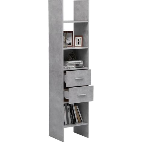 Bibliothèque Gris béton 40x35x180 (1/5)
