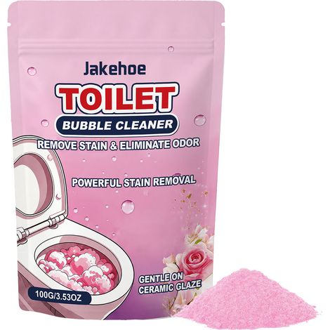 Poudre nettoyante pour toilettes JAKEHOE, nettoyage quotidien doux, parfum frais, élimine les odeurs et la saleté, poudre détartrante pour toilettes, 100 g (1/5)