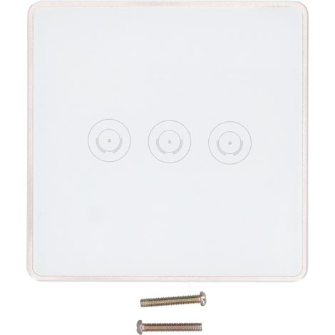 Interrupteur tactile intelligent blanc WiFi sans fil télécommande 100‑240V AC
