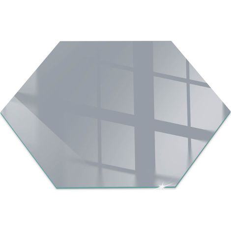 Piastra per Camino di Vetro Temperato Protezione per Caminetto dal Calore Resistente a Scintille e Graffi Colore grigio h40 cm (1/5)