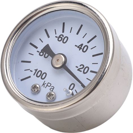 1/8-Zoll-Vakuummeter aus Edelstahl, flüssigkeitsgefülltes Zifferblatt für pneumatische Komponenten