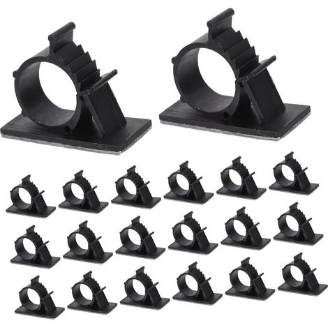 Lot de 50 colliers de serrage autocollants de 4 cm pour fixation de câbles, tuyaux et tuyaux d'eau, réutilisables, peu encombrants, pour la maison, le bureau, le véhicule (1/5)