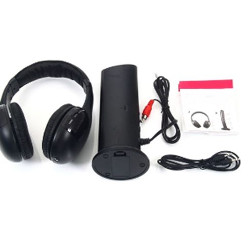 5-in-1-Funk-Headset: Kabelloses Audio-Headset, kabelloser Audio-Chat, kabelloses Monitoring, kabelgebundenes Headset und FM-Radio mit Sender (1/5)