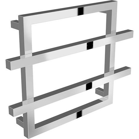 Reina Lago 2 Designer Heated Towel Rail 450mm H x 600mm W Chrome (1/4)