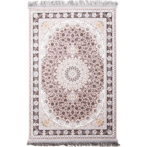 Tapis persan Shararaah - 300x100cm, Rectangular - 100% Acrylique - Tissé - Rose (1/5)