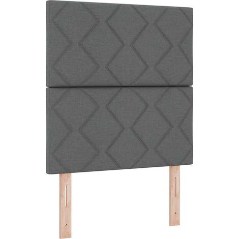 Maison Exclusive - Letto a molle con strisce LED Grigio scuro 80 x 200 cm Tessuto (1/5)