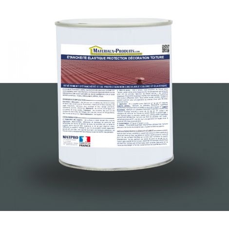 Etanchéité Elastique Protection Décoration Toiture - 1 Kg Gris anthracite - MATPRO (1/5)