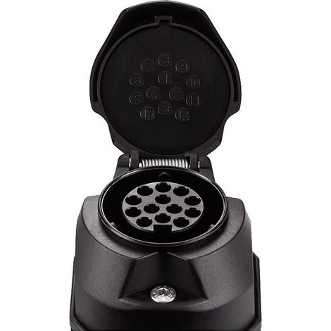 SecoRüt 30130 Anhänger-Steckdose [Steckdose 13polig - Stecker 13polig] ABS Kunststoff