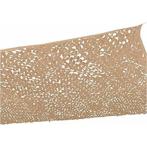 Shade sail - Openwork camouflage pattern, 4 x 4 m, sand - (1/5)
