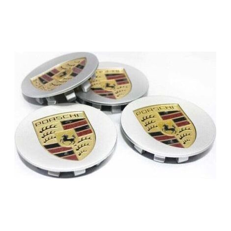 75 mm 4er-Pack Porsche Silberne Nabenkappe (Einzeln)...DEBUNS (1/5)