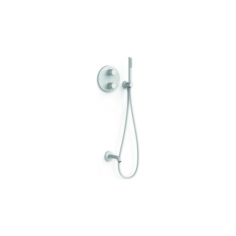 Kit robinet thermostatique encastré 2 voies pour baignoire et douche Therm-box Blanc mat - TRES 26235006BM