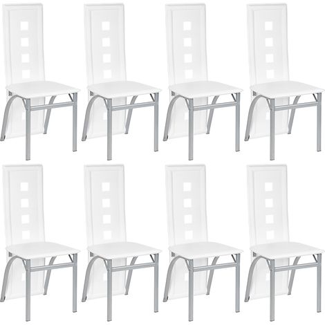 WYCTIN® Conjunto de 8 sillas de comedor - blanco - estilo contemporáneo (1/5)