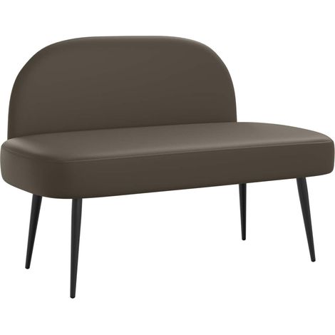 Panchina imbottita con schienale Grigio 110 x 60 x 76 cm vidaXL