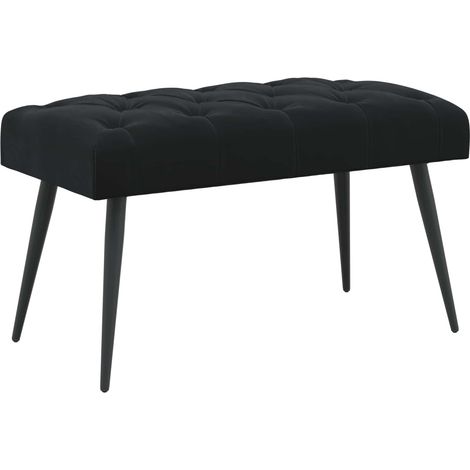 Bench with Button Tufted Black 80 x 40 x 46 cm Velvet vidaXL (1/5)
