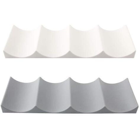 Porte Bouteille Vin, 2 Pièces Range Bouteille Frigo, Rangement Bouteille Frigo, Support Bouteille Vin, Étagère à Vin en Plastique Jusqu’à 8 Bouteilles, pour Armoire de Cuisine, Frigo (1/4)