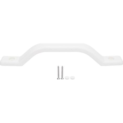 Poignée de maintien pour camping-car, haute dureté, HDPE, 240mm, barre d'assistance pour porte d'entrée, pour camping-car, remorque cargo, yachts, bateaux, blanc. (1/4)