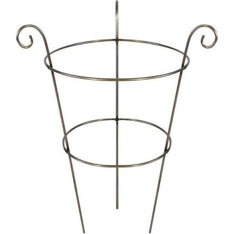 Scrolled Peony Cage - Small - Plastic Coated in Black - Pack of 3