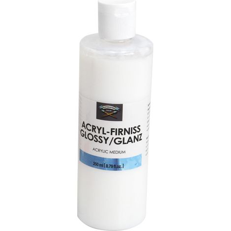 Vernis acrylique - Vernis de finition pour peintures acryliques - Protection UV - 250 ml (brillant/brillant) (1/3)